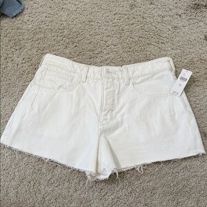 Pilcro White Jean Shorts